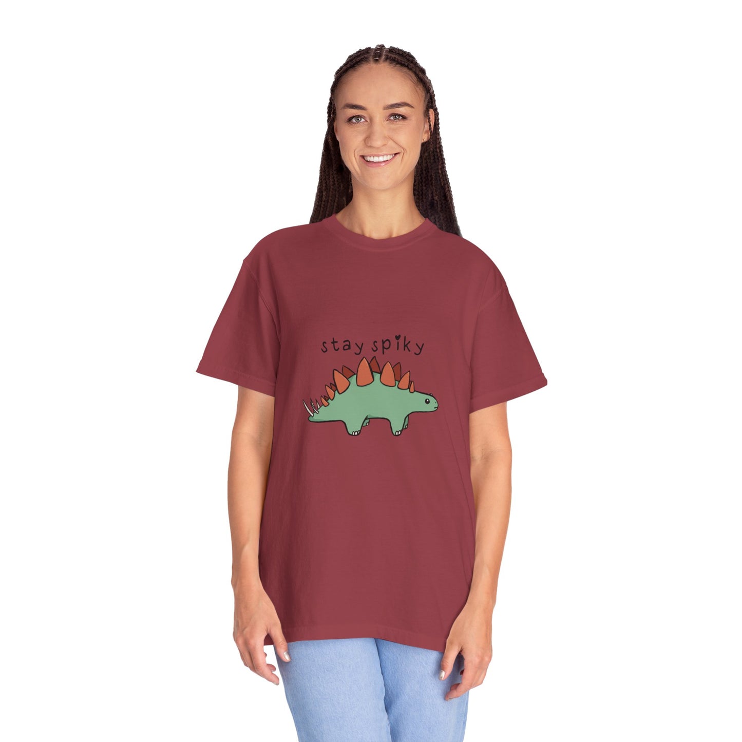‘Stay Spiky’ Sammy Stegosaurus Dinosaur Unisex T-Shirt