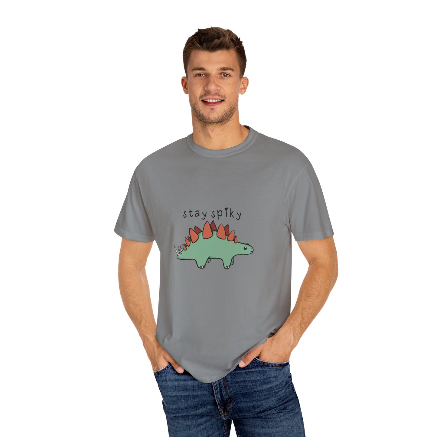 ‘Stay Spiky’ Sammy Stegosaurus Dinosaur Unisex T-Shirt