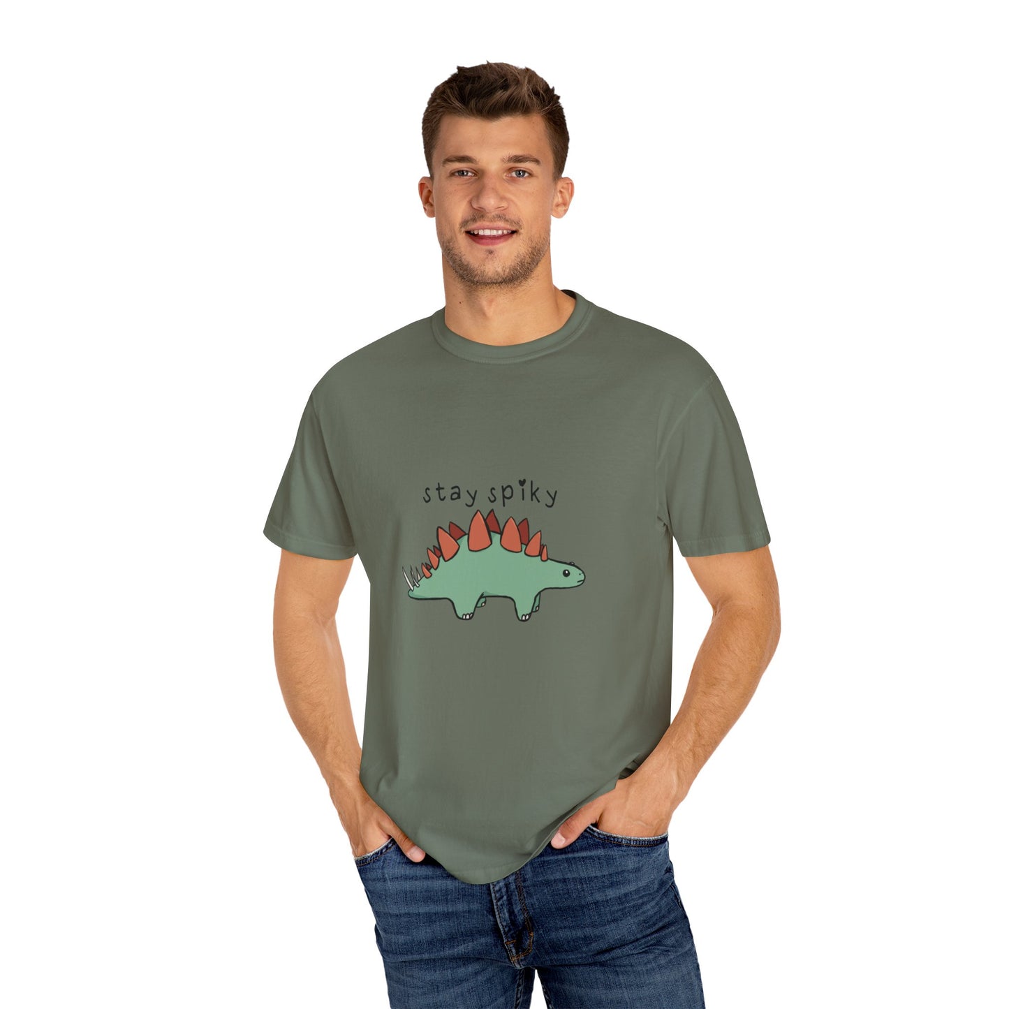 ‘Stay Spiky’ Sammy Stegosaurus Dinosaur Unisex T-Shirt