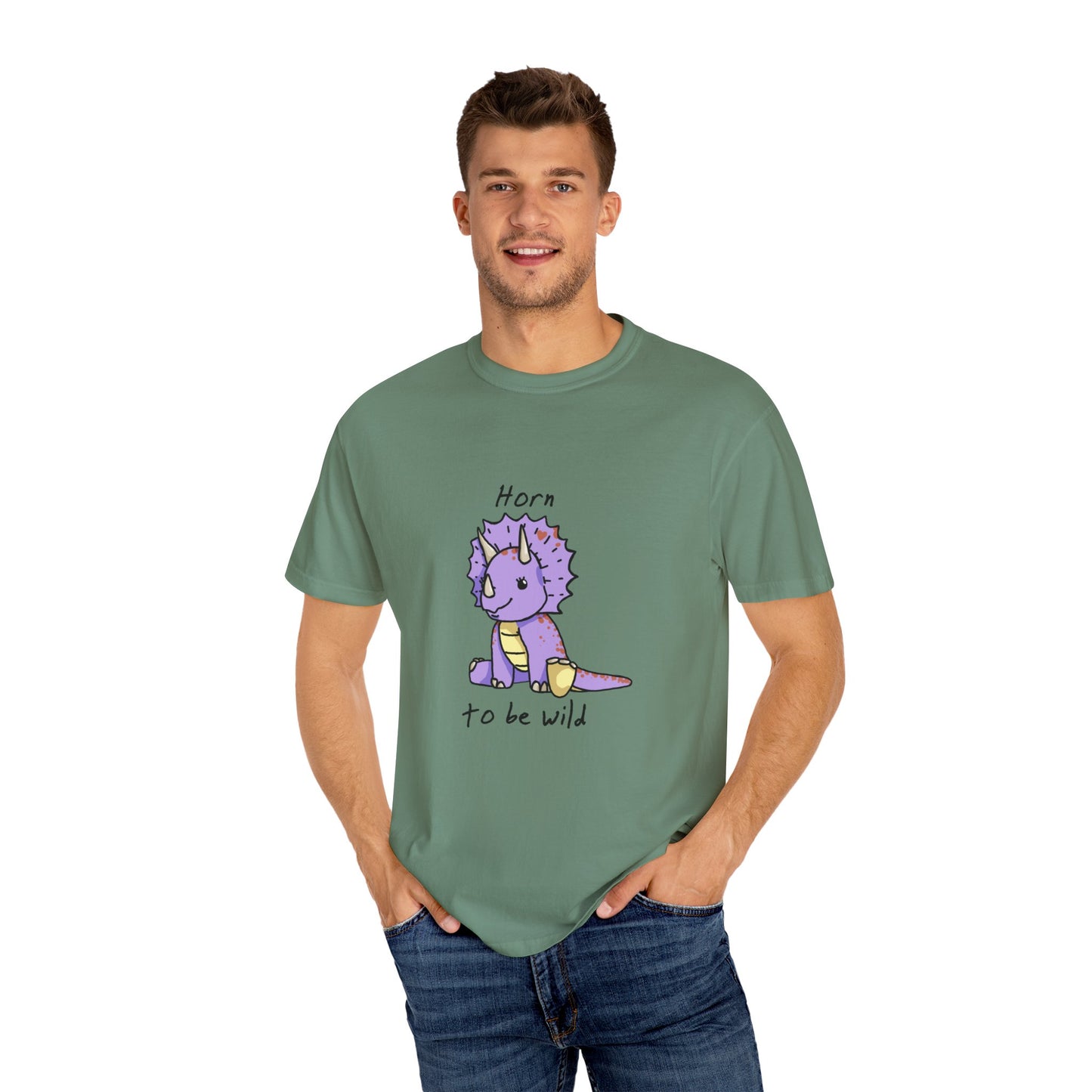 ‘Horn to be Wild’ Trixie Triceratops Dinosaur Unisex T-shirt