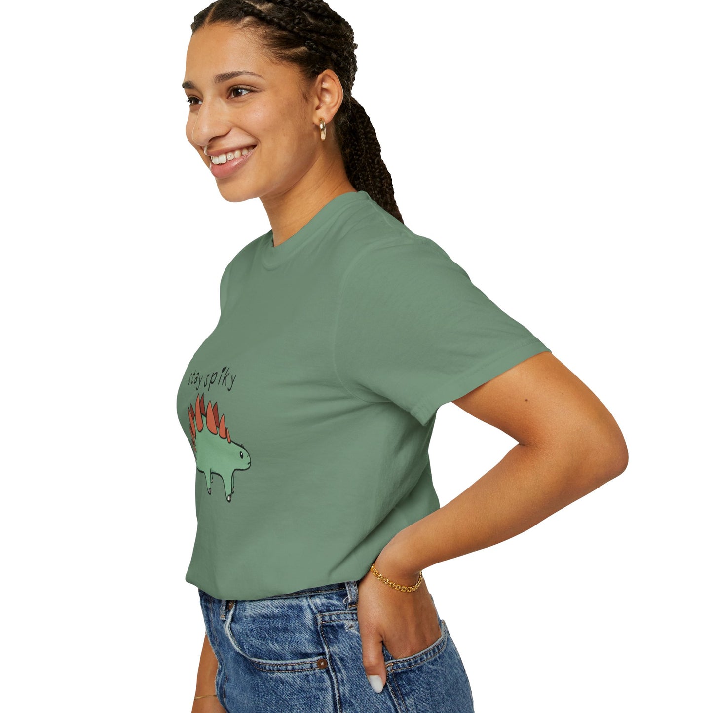 ‘Stay Spiky’ Sammy Stegosaurus Dinosaur Unisex T-Shirt