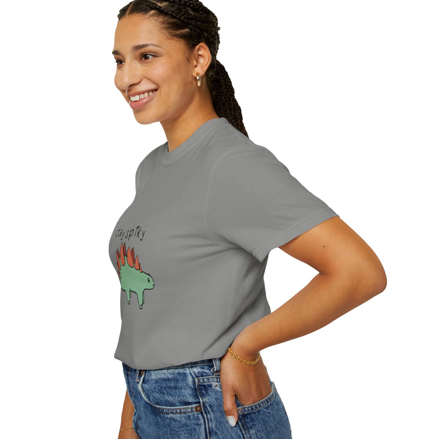 ‘Stay Spiky’ Sammy Stegosaurus Dinosaur Unisex T-Shirt