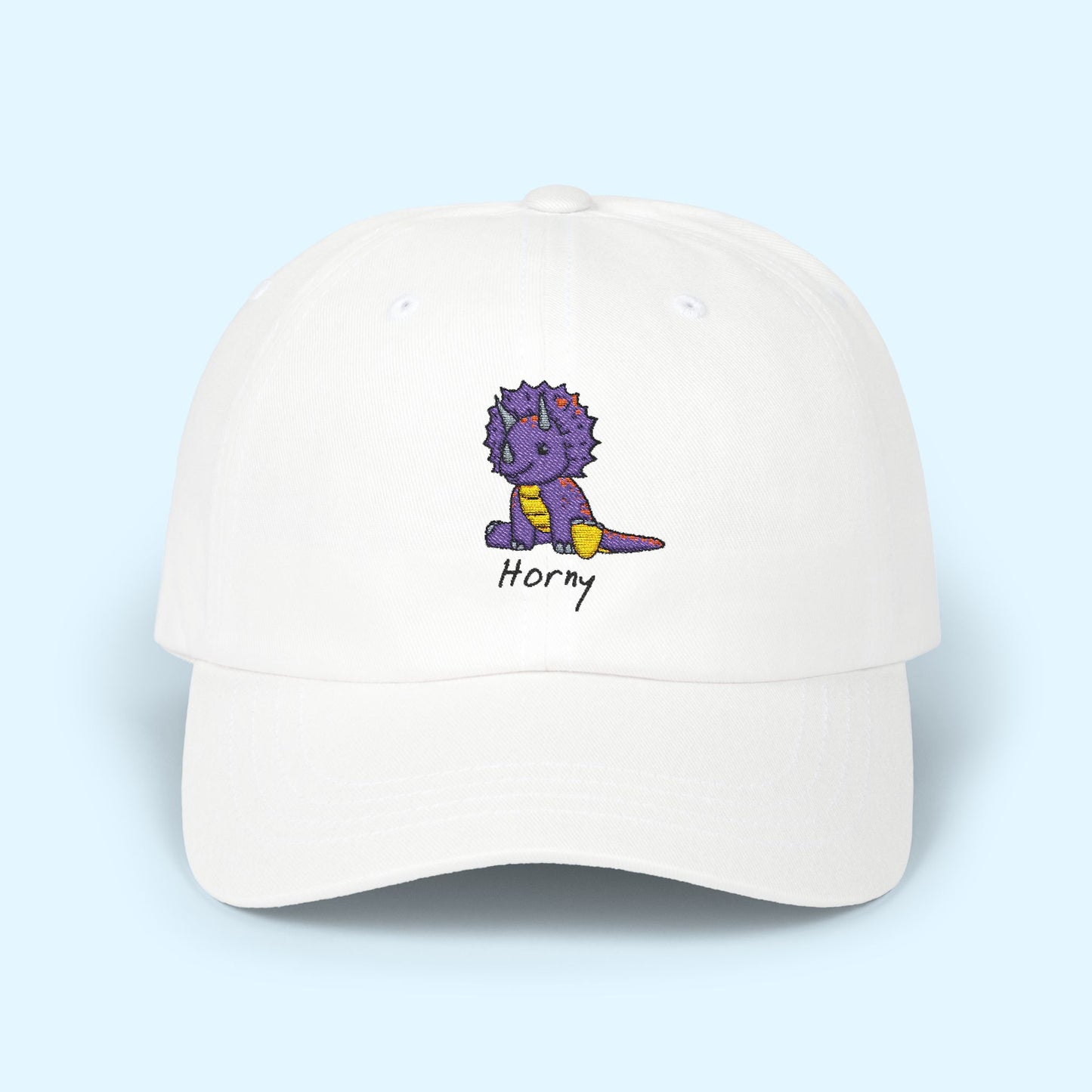 ‘Horny’ Triceratops Classic Dad Cap - Trixie - Light