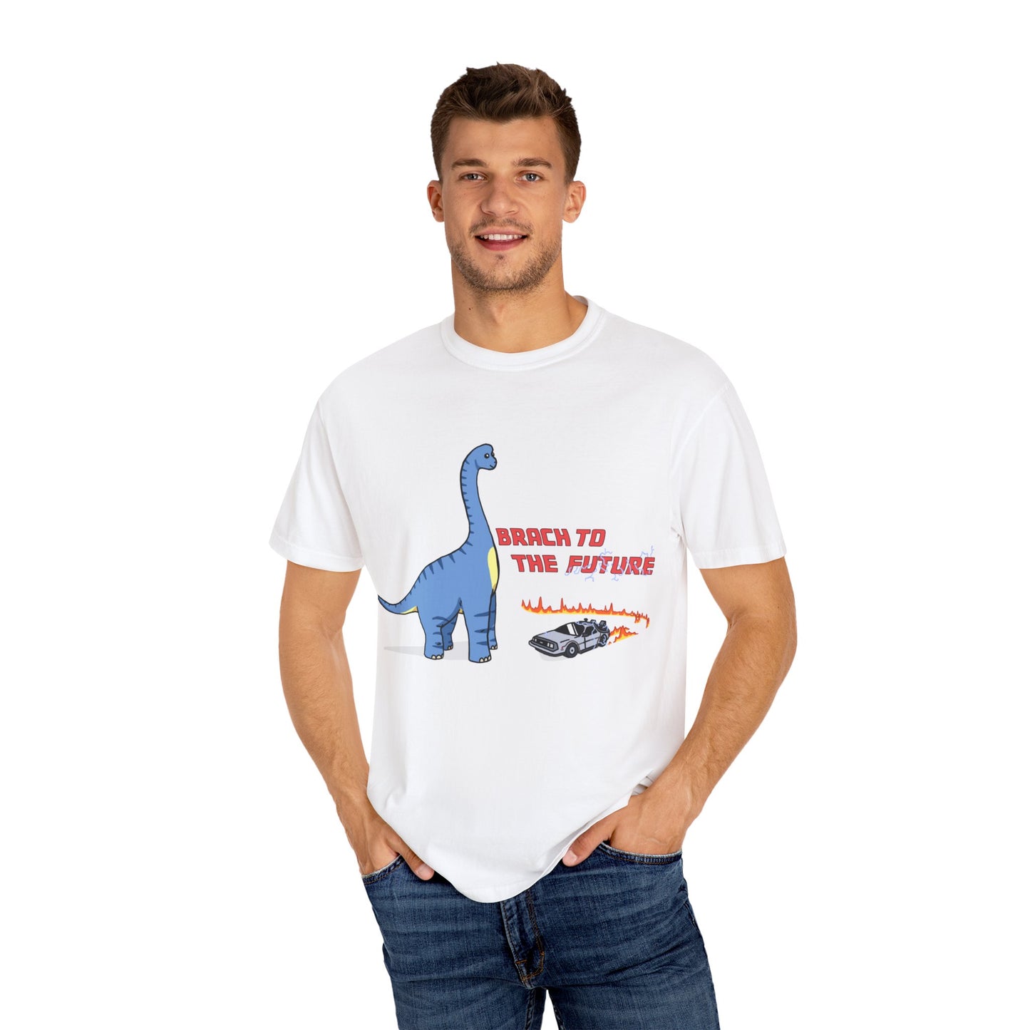 ‘Brach to the Future’ Billy Brachiosaurus Dinosaur Unisex T-shirt