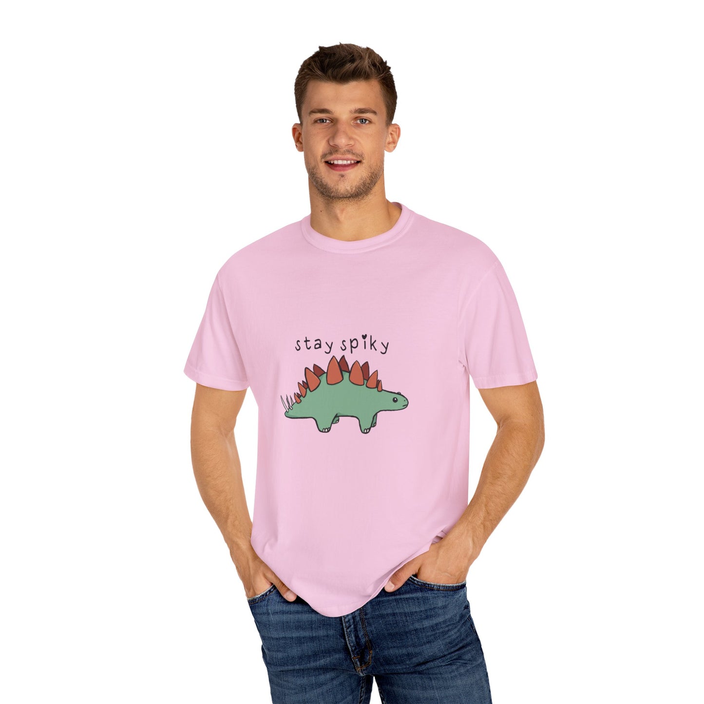 ‘Stay Spiky’ Sammy Stegosaurus Dinosaur Unisex T-Shirt