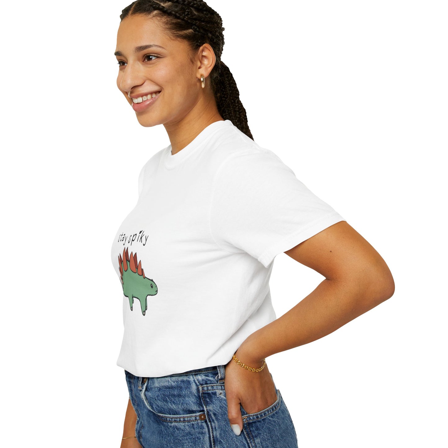 ‘Stay Spiky’ Sammy Stegosaurus Dinosaur Unisex T-Shirt