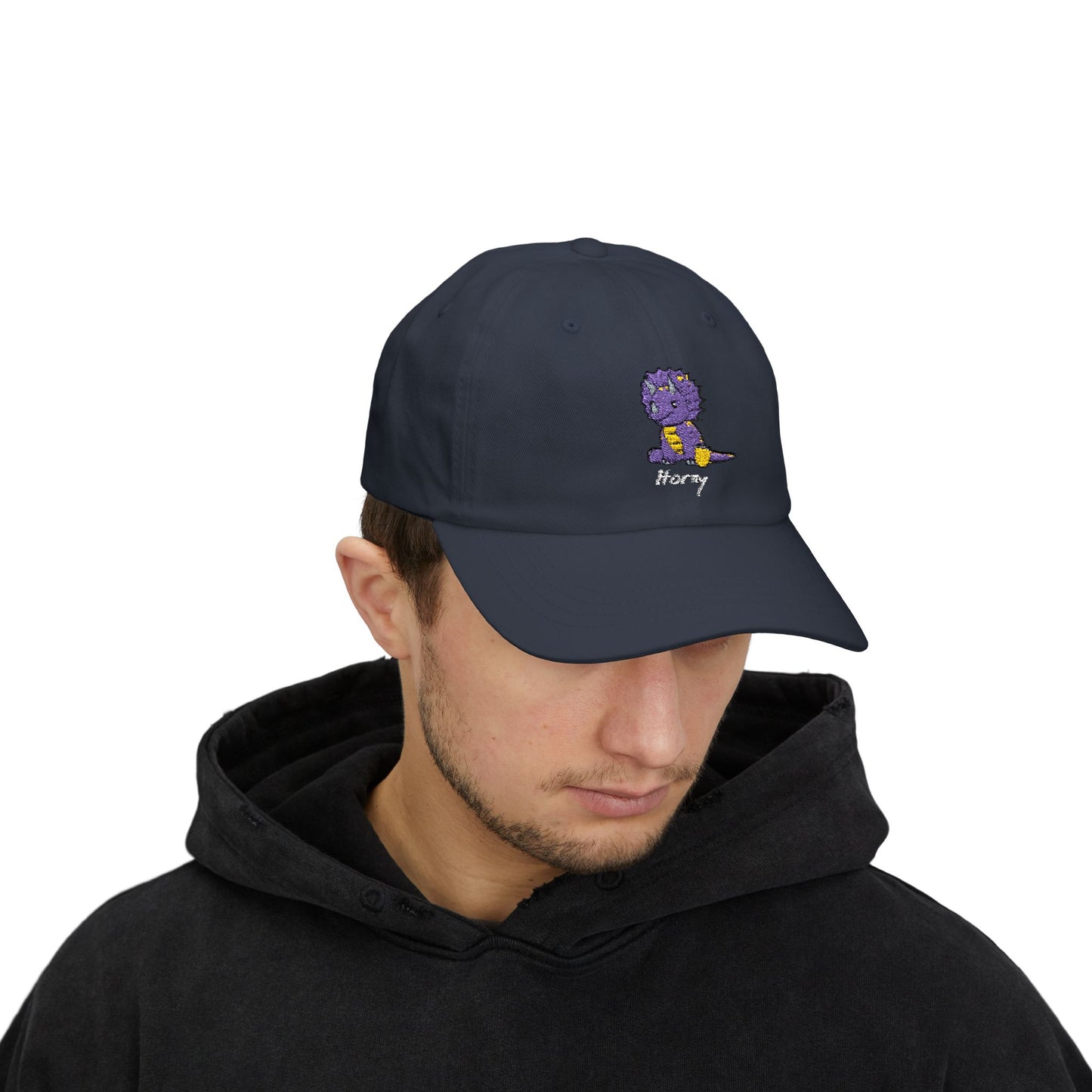 ‘Horny’ Triceratops Classic Dad Cap - Trixie - Dark
