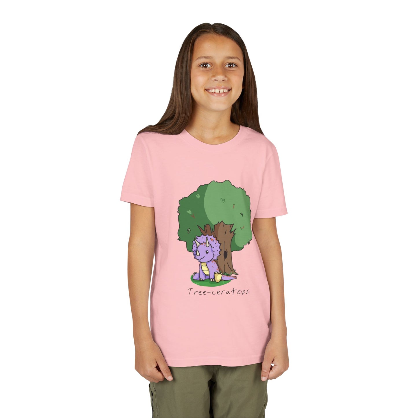 ‘Tree-ceratops’ Trixie Triceratops Dinosaur Youth Tee