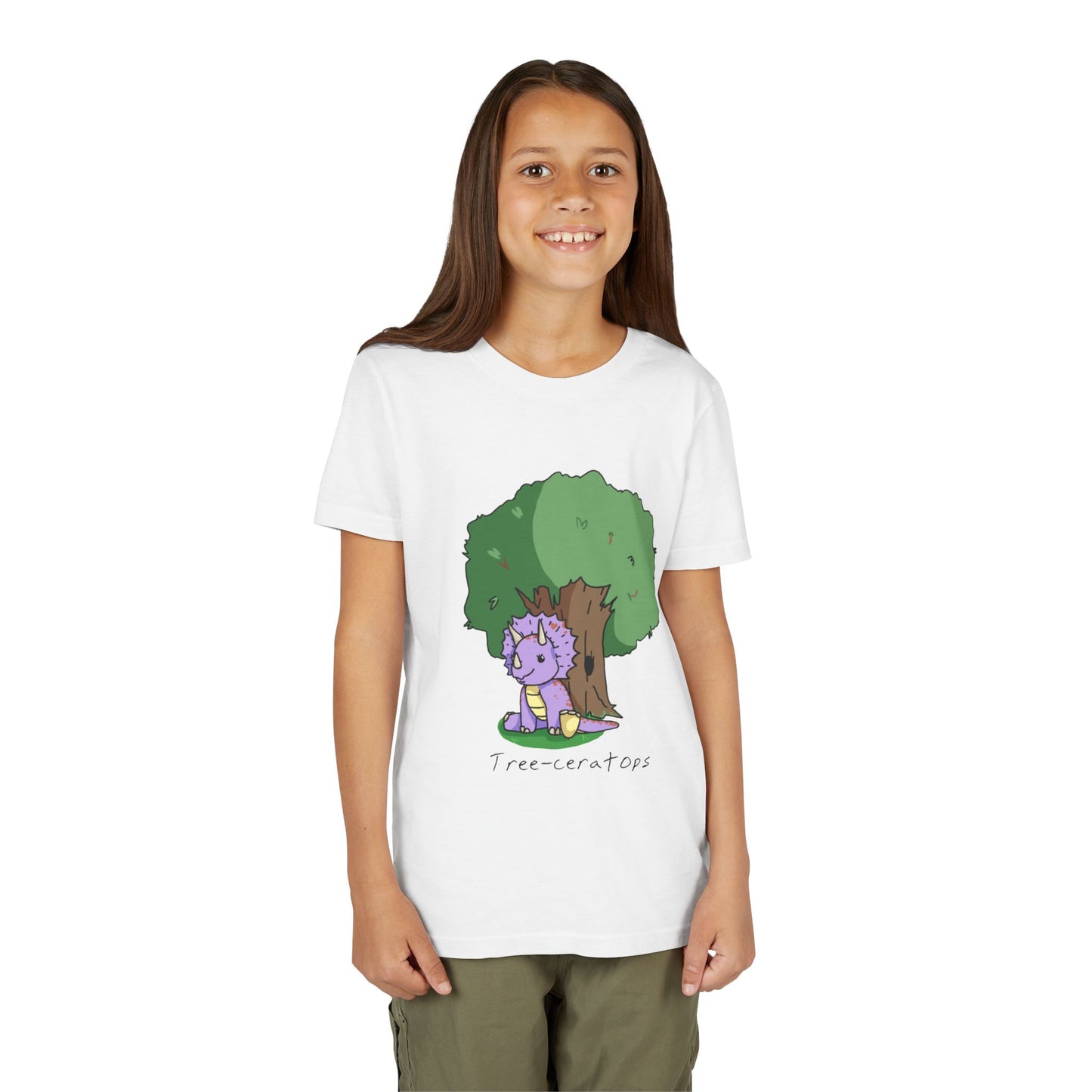 ‘Tree-ceratops’ Trixie Triceratops Dinosaur Youth Tee