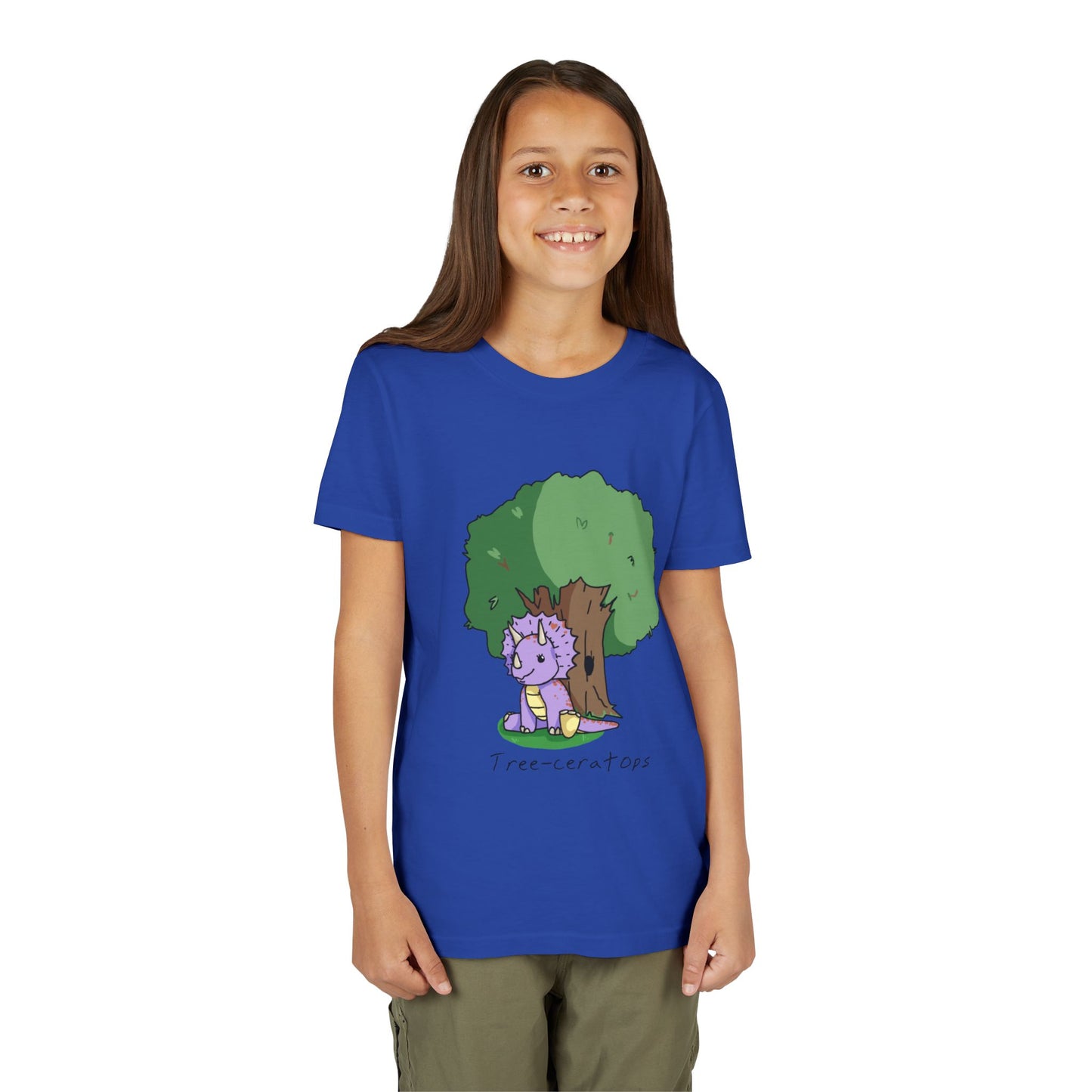 ‘Tree-ceratops’ Trixie Triceratops Dinosaur Youth Tee