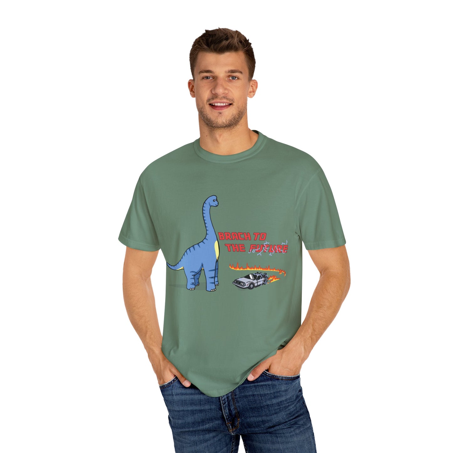 ‘Brach to the Future’ Billy Brachiosaurus Dinosaur Unisex T-shirt