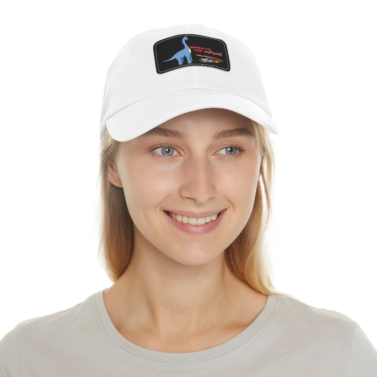 ‘Brach to the Future’ Billy Brachiosaurus Classic Dad Cap with Leather Patch