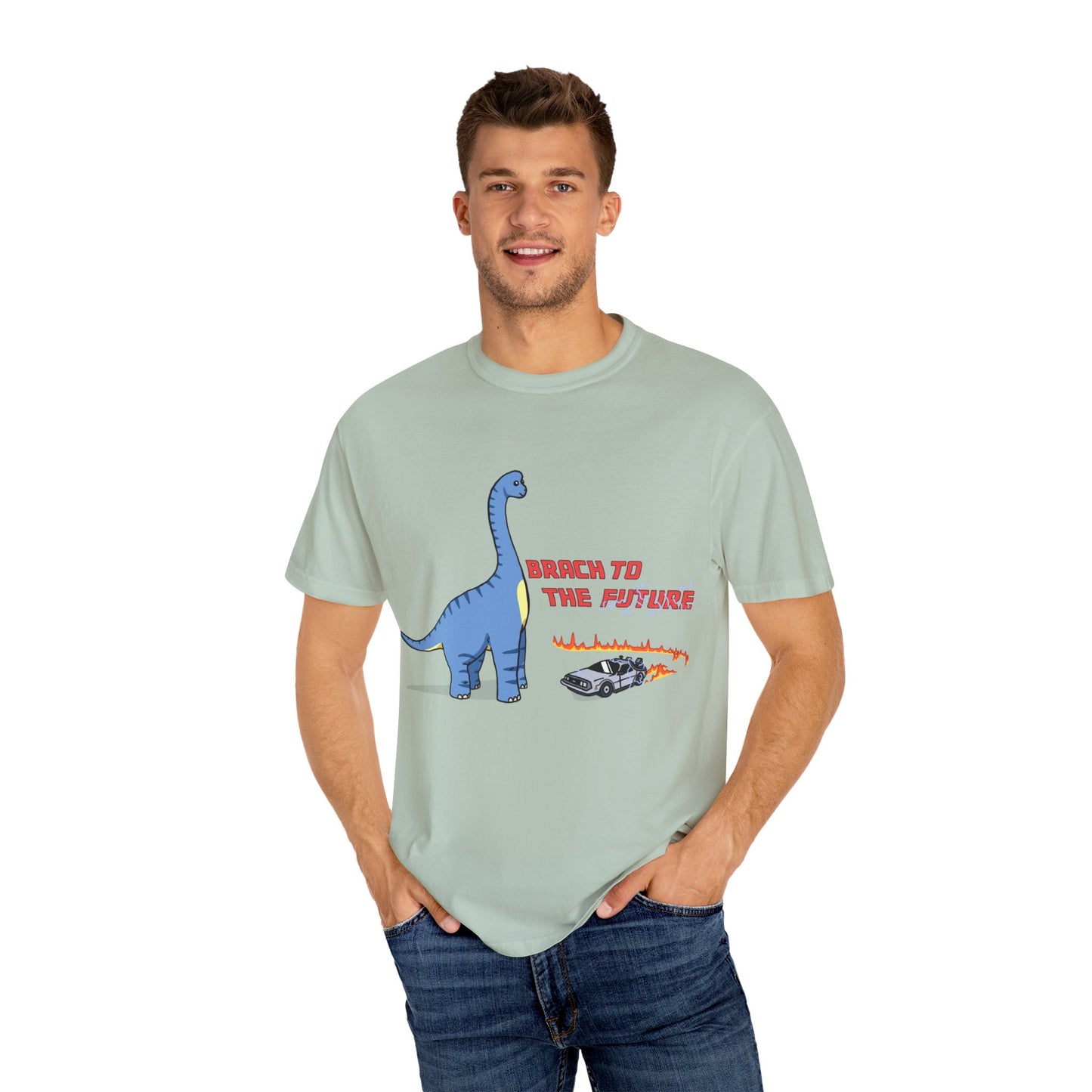‘Brach to the Future’ Billy Brachiosaurus Dinosaur Unisex T-shirt