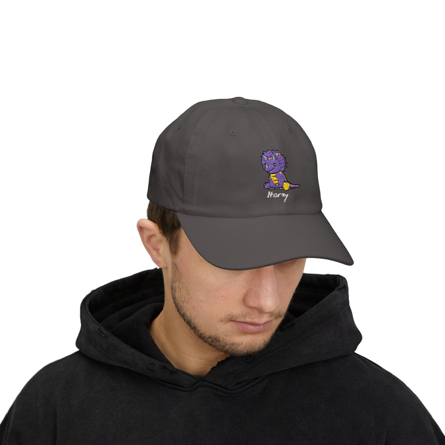 ‘Horny’ Triceratops Classic Dad Cap - Trixie - Dark