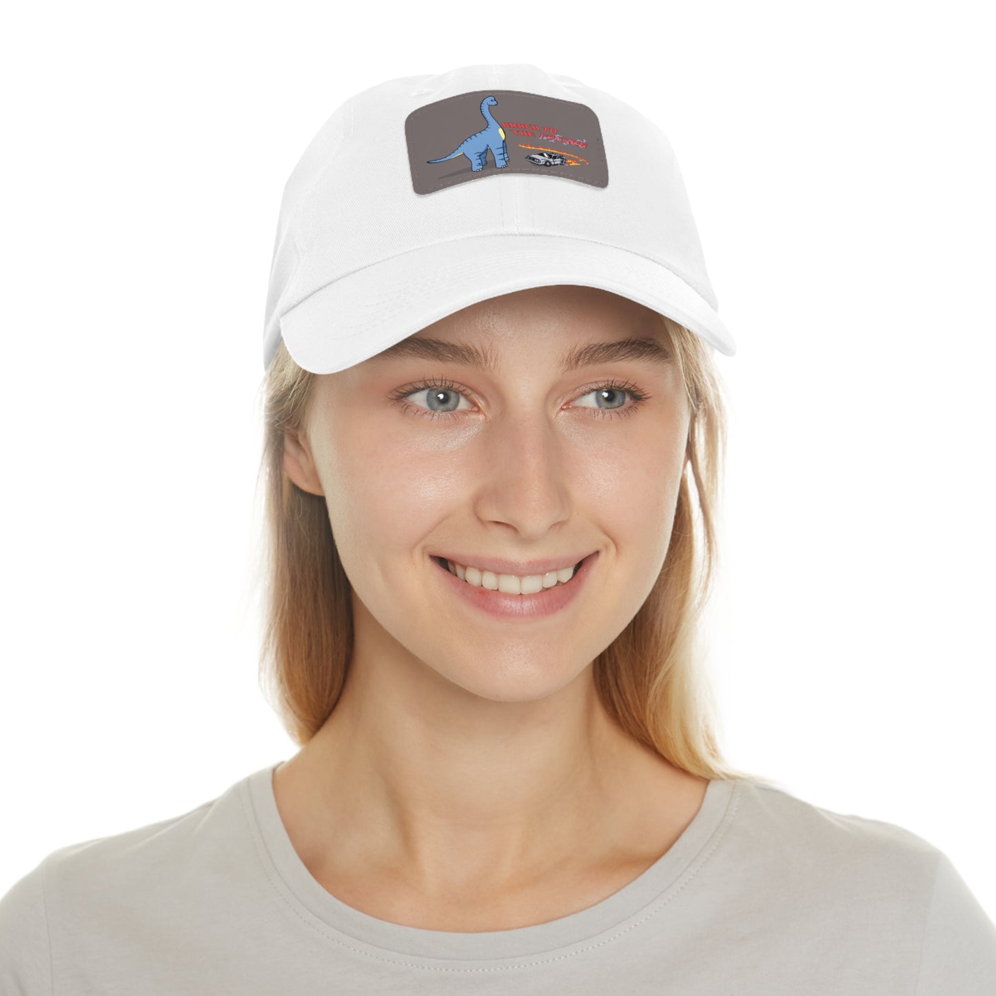 ‘Brach to the Future’ Billy Brachiosaurus Classic Dad Cap with Leather Patch