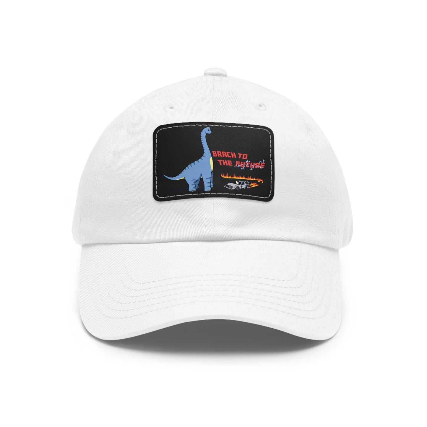 ‘Brach to the Future’ Billy Brachiosaurus Classic Dad Cap with Leather Patch