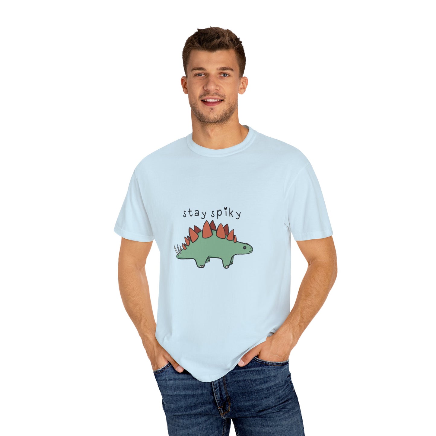 ‘Stay Spiky’ Sammy Stegosaurus Dinosaur Unisex T-Shirt