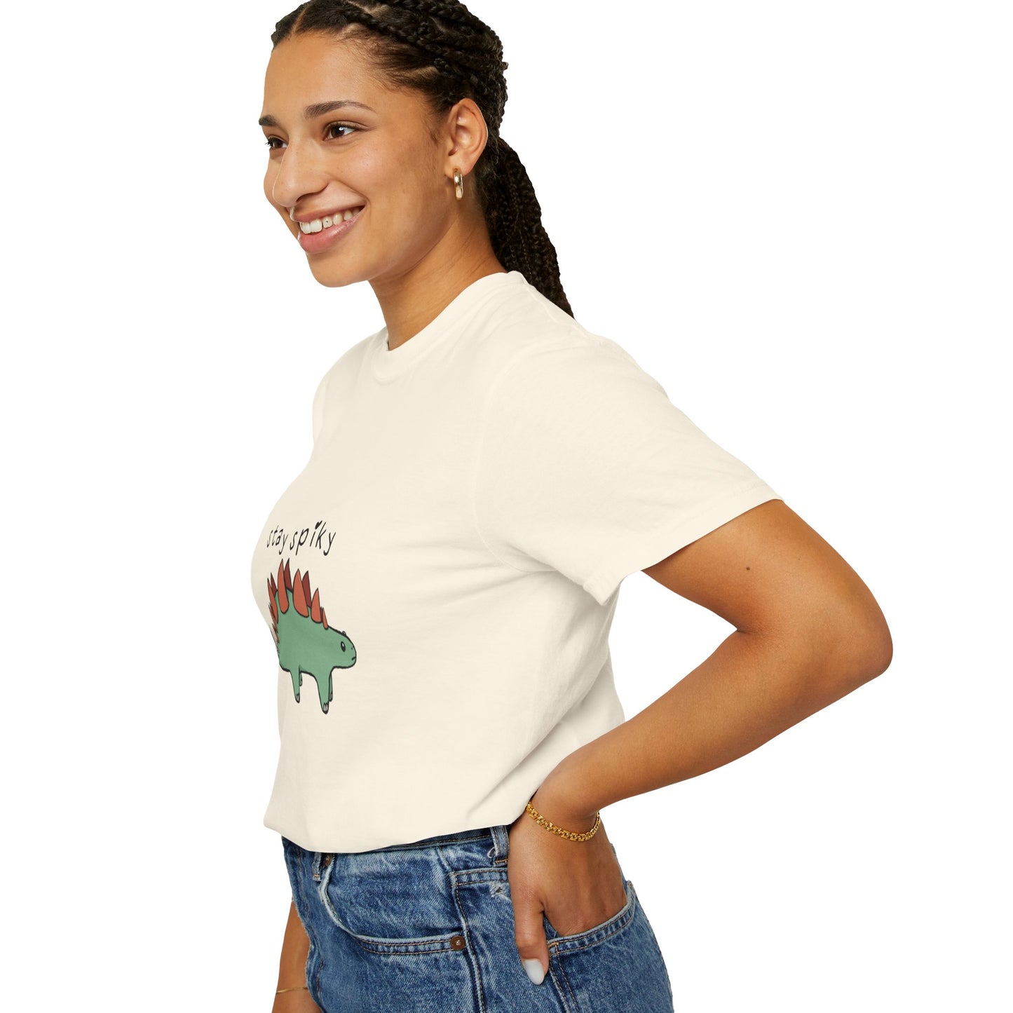 ‘Stay Spiky’ Sammy Stegosaurus Dinosaur Unisex T-Shirt