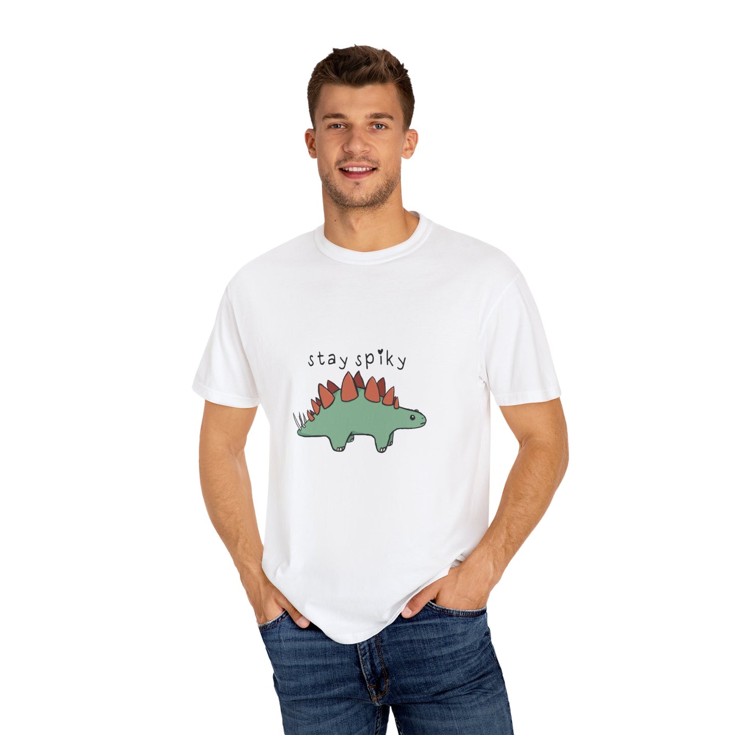 ‘Stay Spiky’ Sammy Stegosaurus Dinosaur Unisex T-Shirt