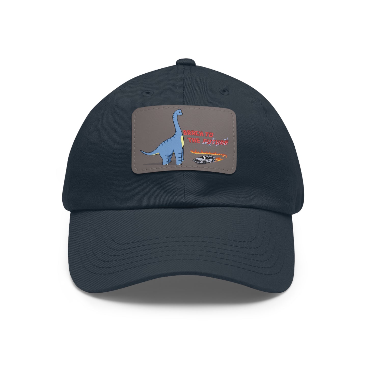 ‘Brach to the Future’ Billy Brachiosaurus Classic Dad Cap with Leather Patch