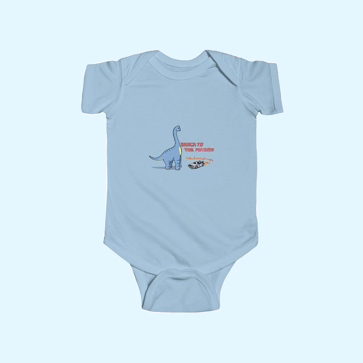 ‘Brach to the Future’ Billy Brachiosaurus Dinosaur Infant Onesie