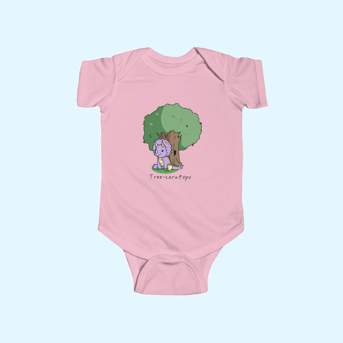 ‘Tree-ceratops’ Trixie Triceratops Dinosaur Infant Onesie