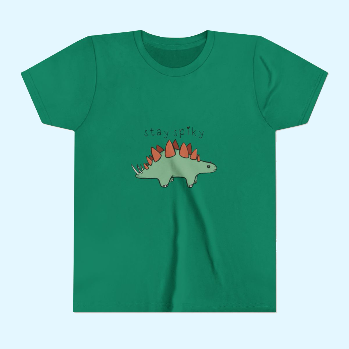 ‘Stay Spiky’ Sammy Stegosaurus Dinosaur Youth Tee