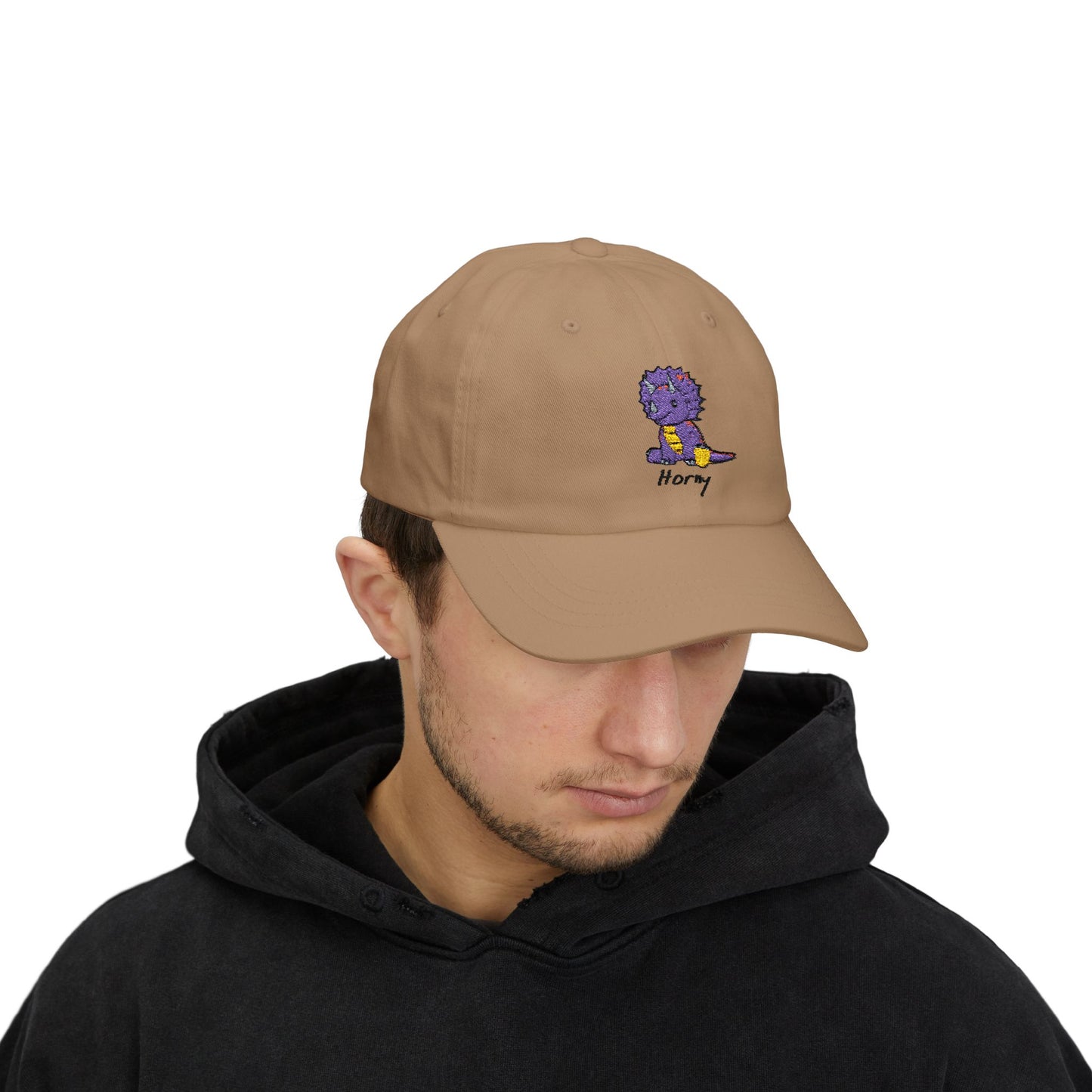 ‘Horny’ Triceratops Classic Dad Cap - Trixie - Light