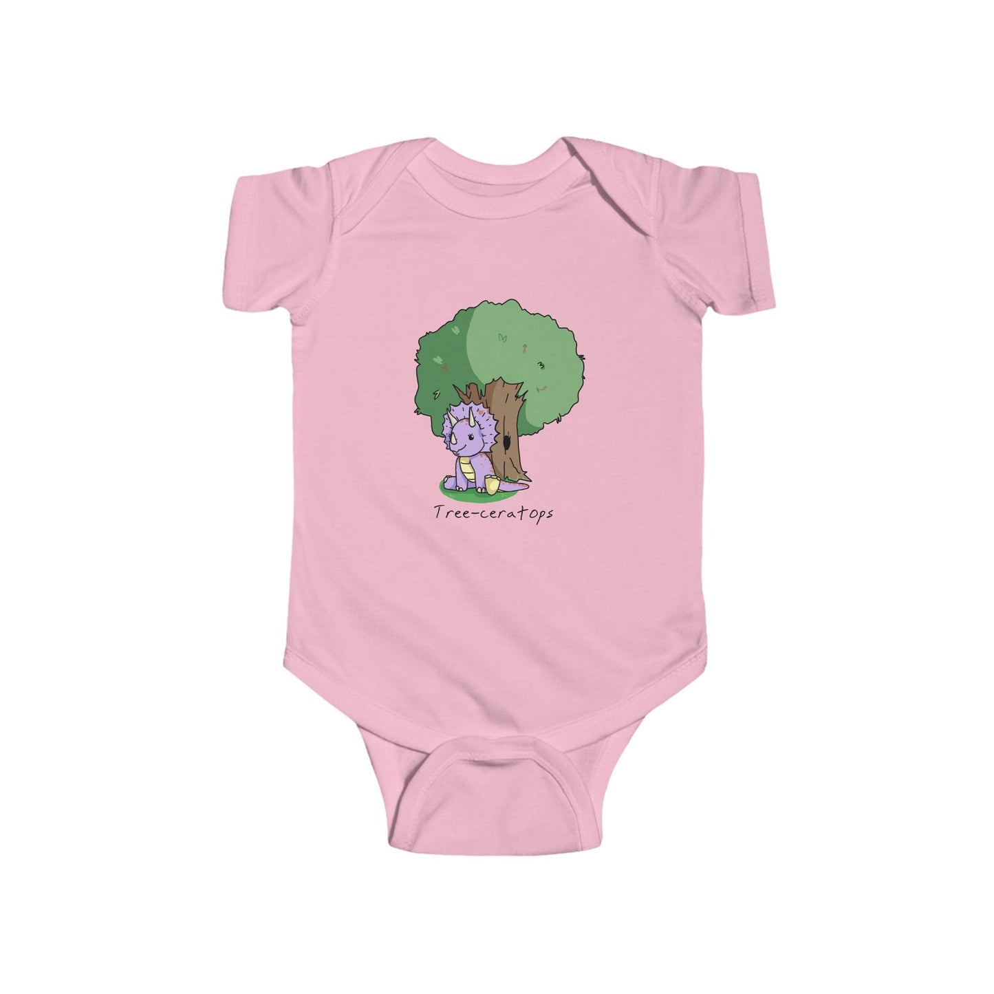 ‘Tree-ceratops’ Trixie Triceratops Dinosaur Infant Onesie