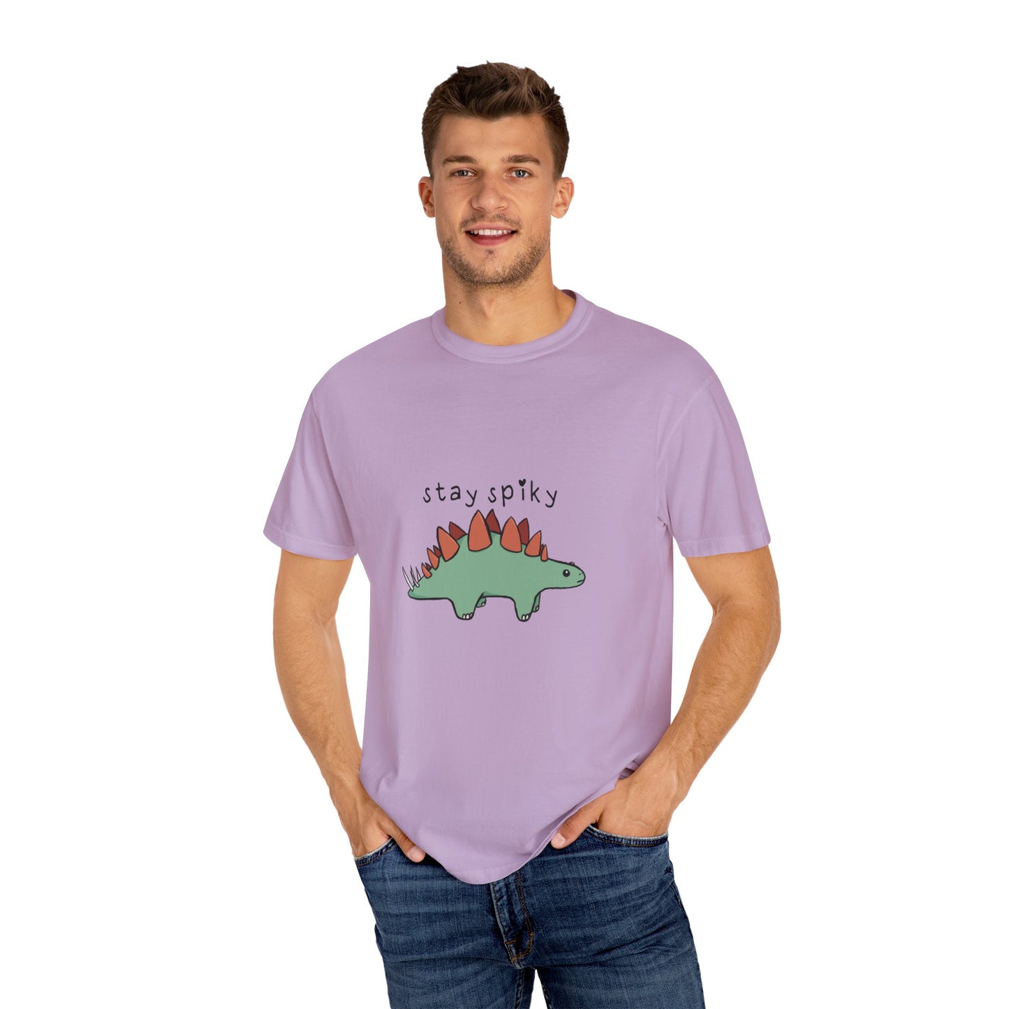 ‘Stay Spiky’ Sammy Stegosaurus Dinosaur Unisex T-Shirt