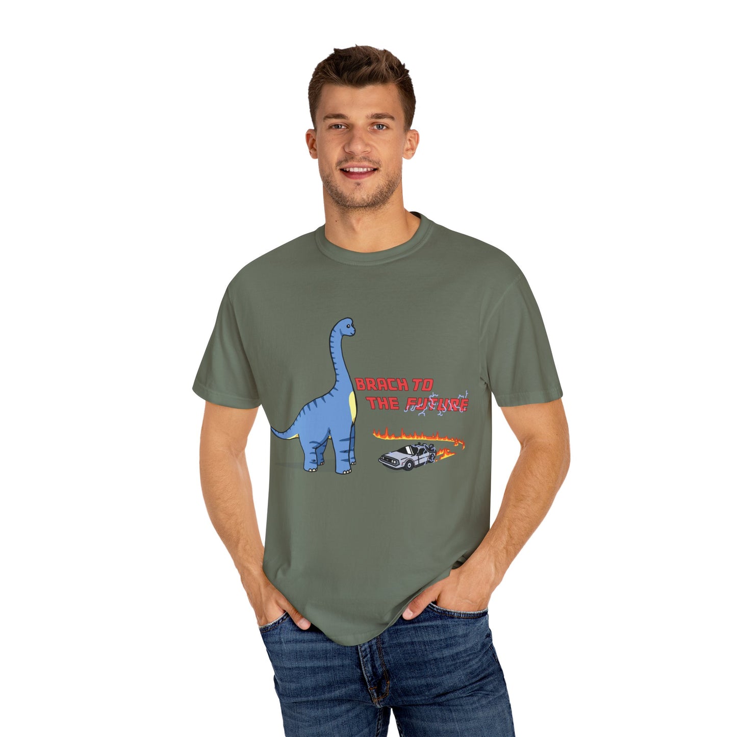 ‘Brach to the Future’ Billy Brachiosaurus Dinosaur Unisex T-shirt