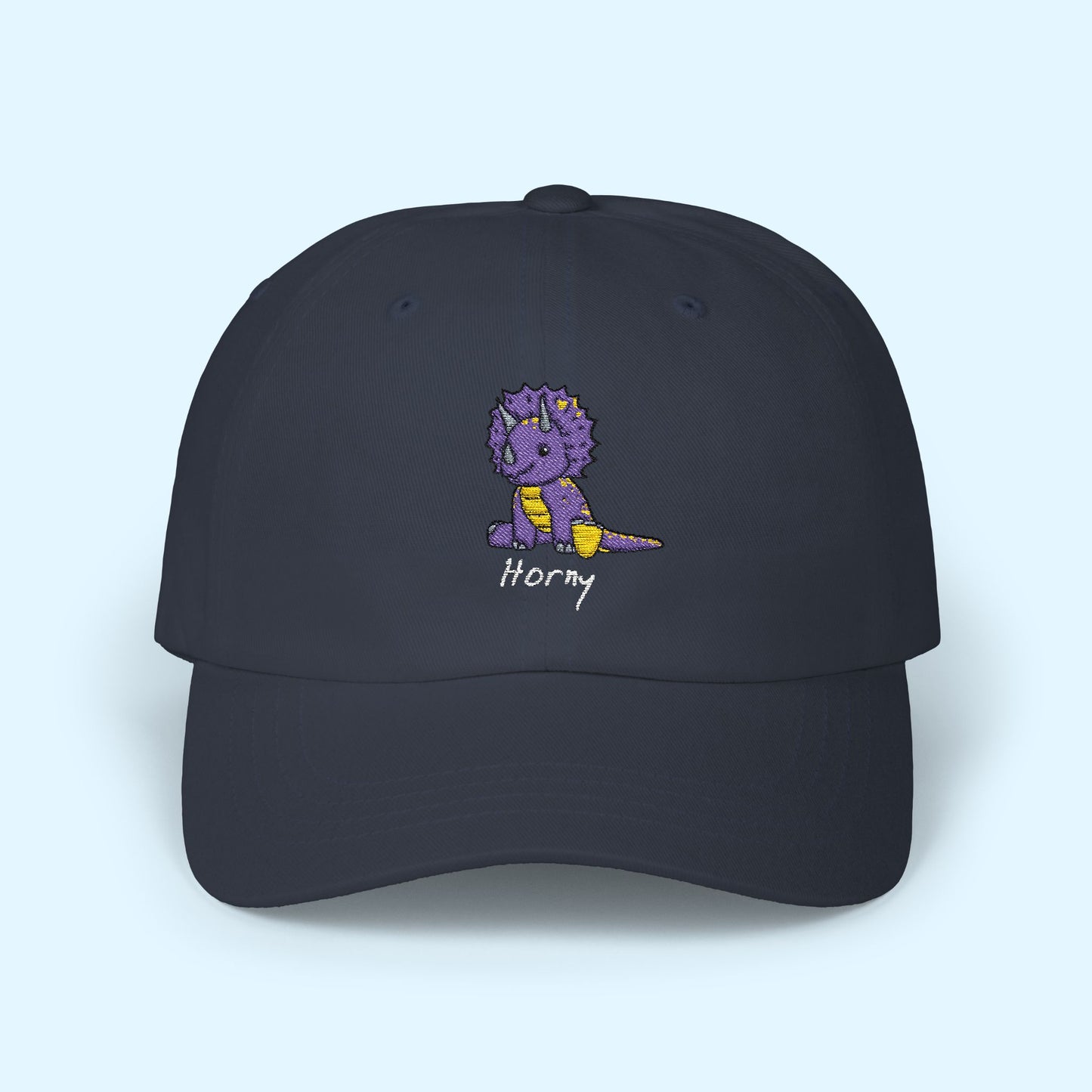 ‘Horny’ Triceratops Classic Dad Cap - Trixie - Dark