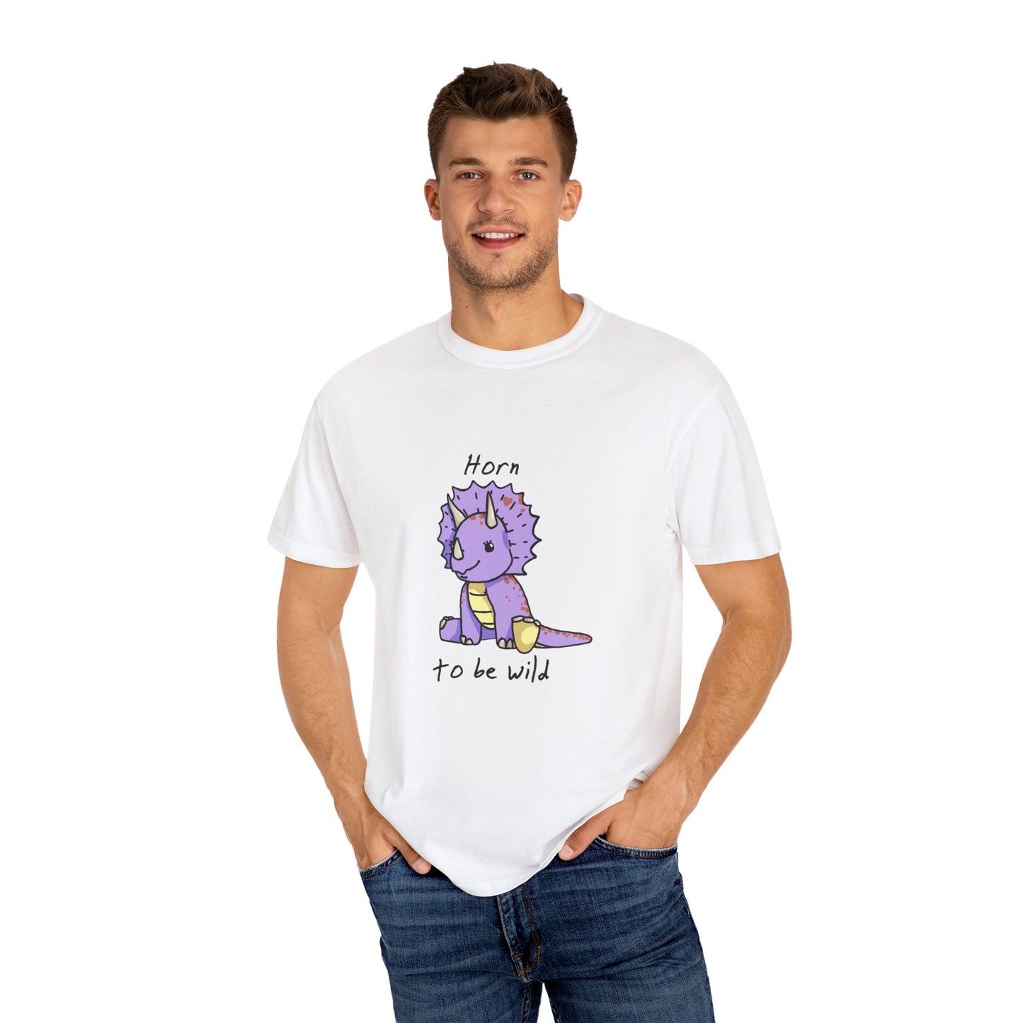 ‘Horn to be Wild’ Trixie Triceratops Dinosaur Unisex T-shirt