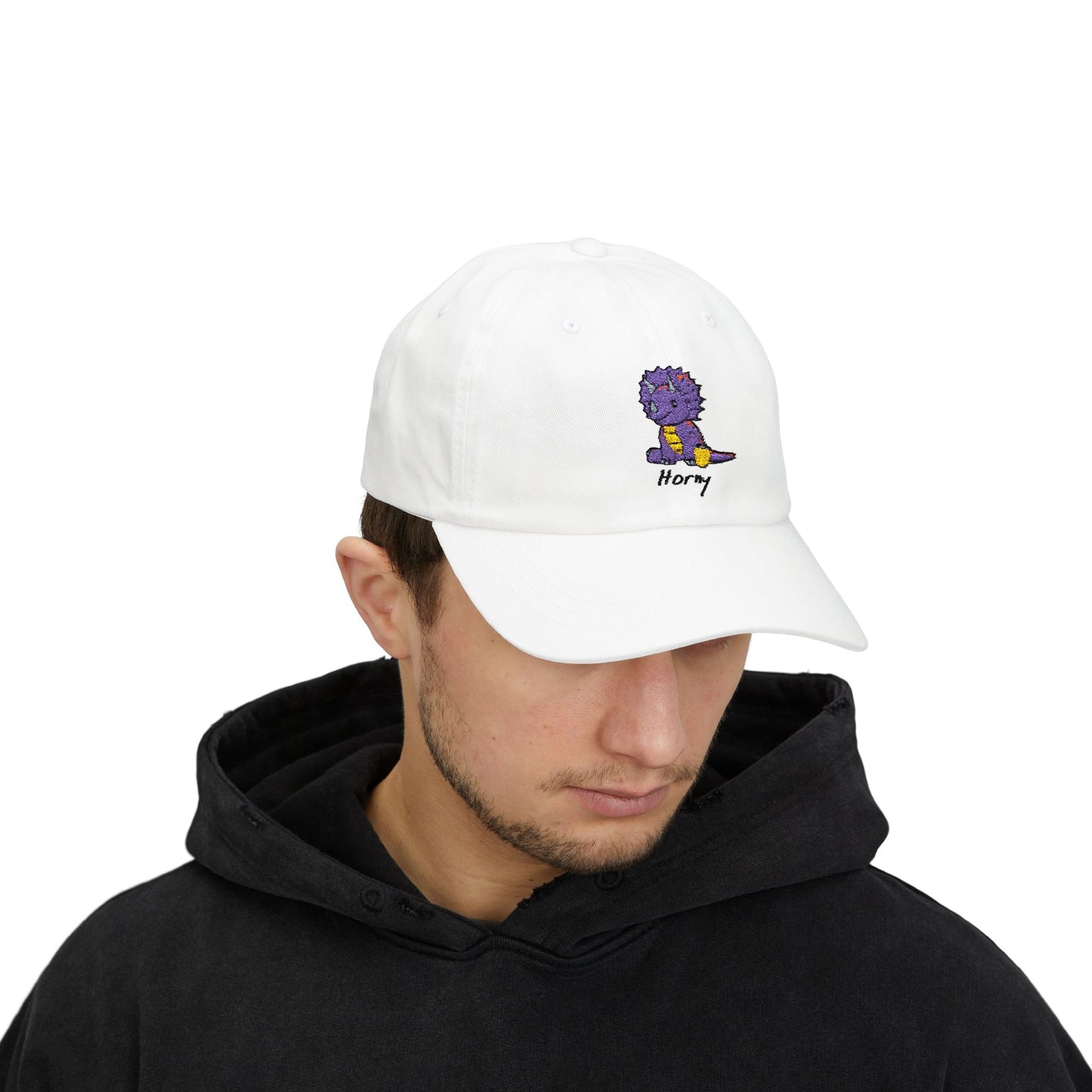 ‘Horny’ Triceratops Classic Dad Cap - Trixie - Light
