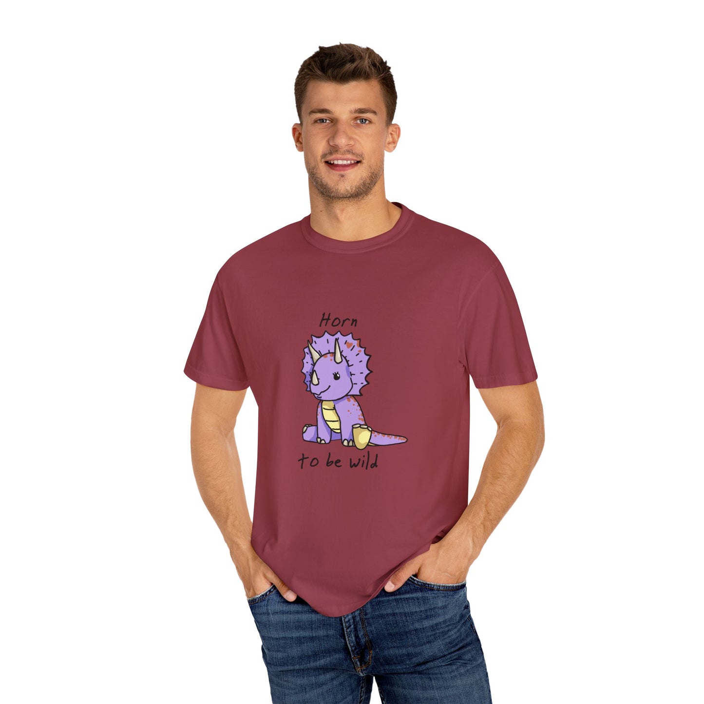 ‘Horn to be Wild’ Trixie Triceratops Dinosaur Unisex T-shirt