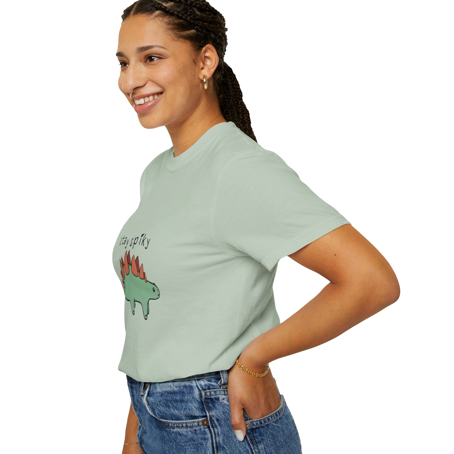 ‘Stay Spiky’ Sammy Stegosaurus Dinosaur Unisex T-Shirt