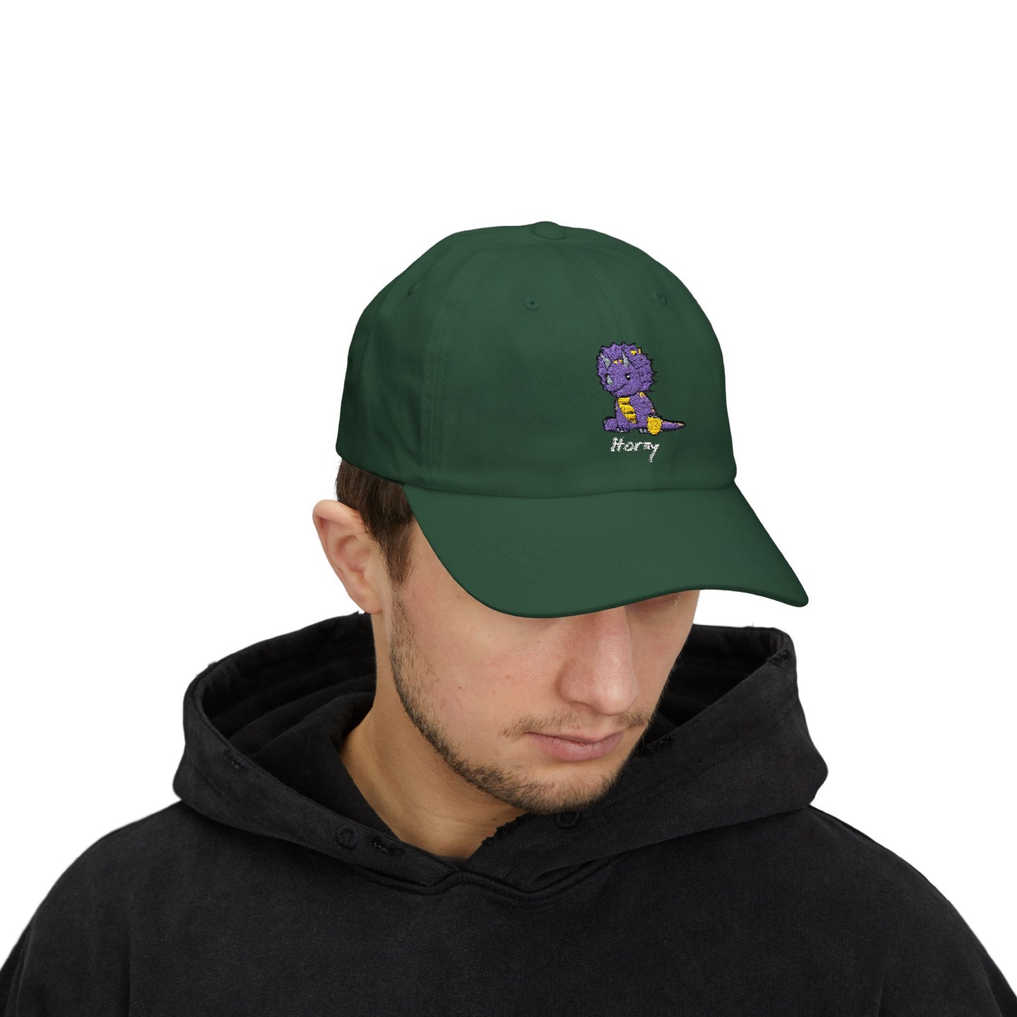 ‘Horny’ Triceratops Classic Dad Cap - Trixie - Dark
