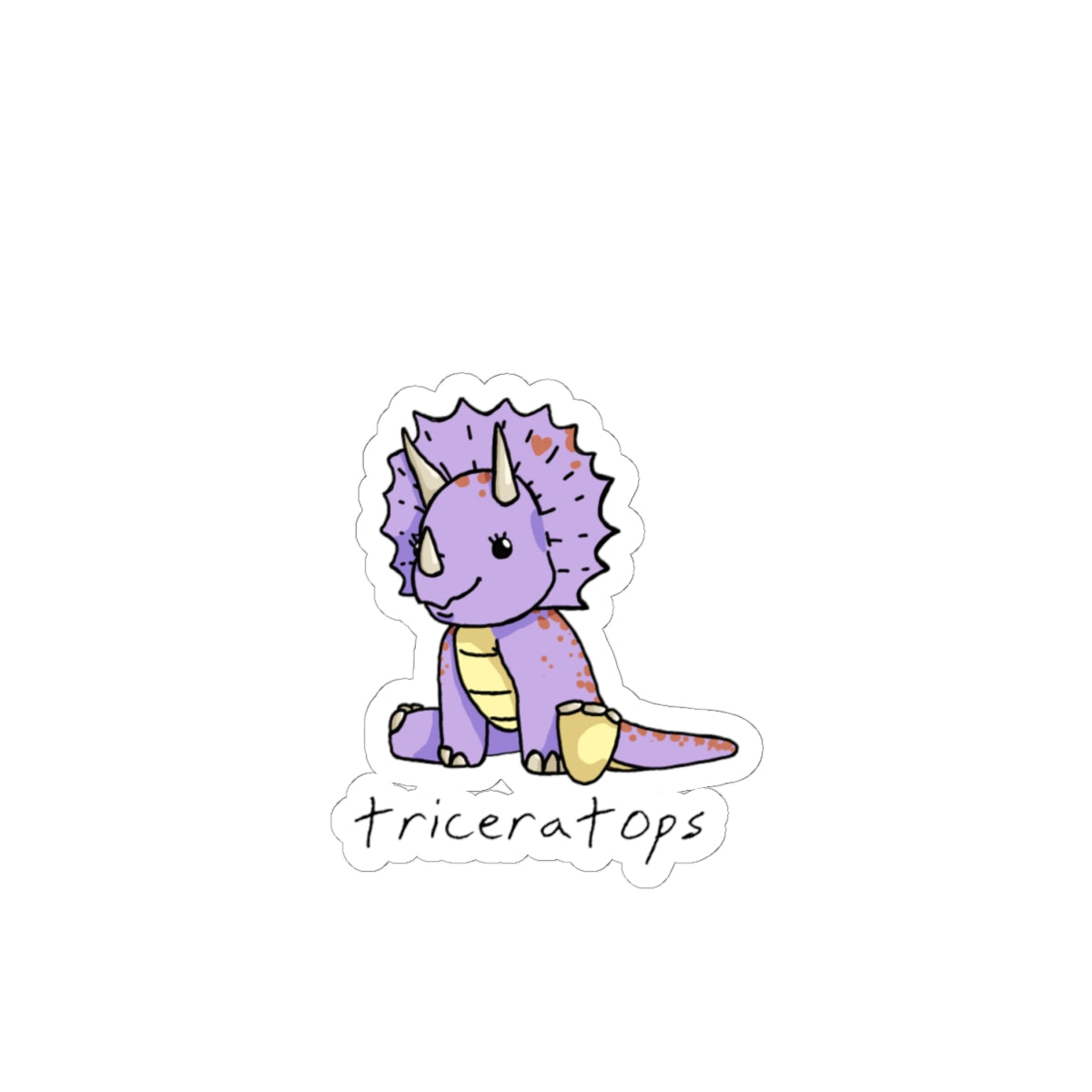 ‘Triceratops’ Trixie Triceratops Dinosaur Sticker