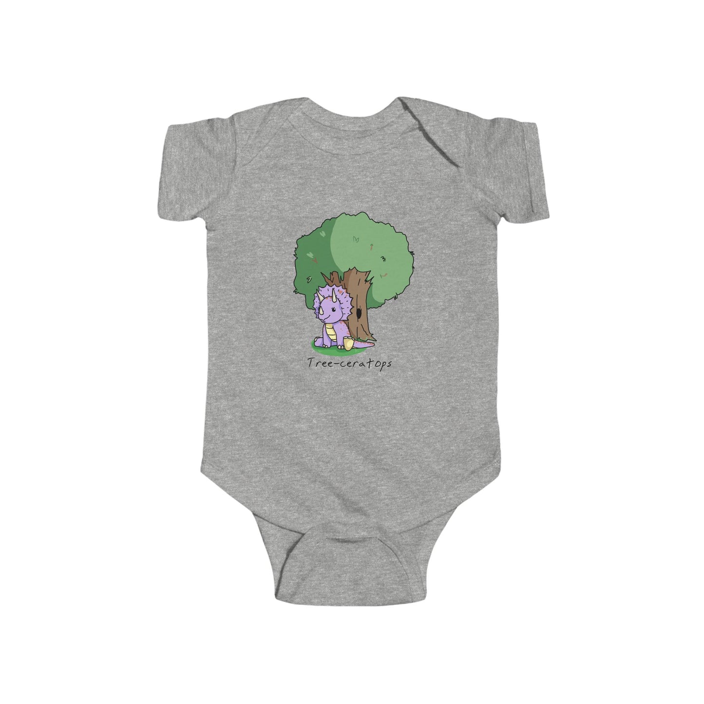 ‘Tree-ceratops’ Trixie Triceratops Dinosaur Infant Onesie