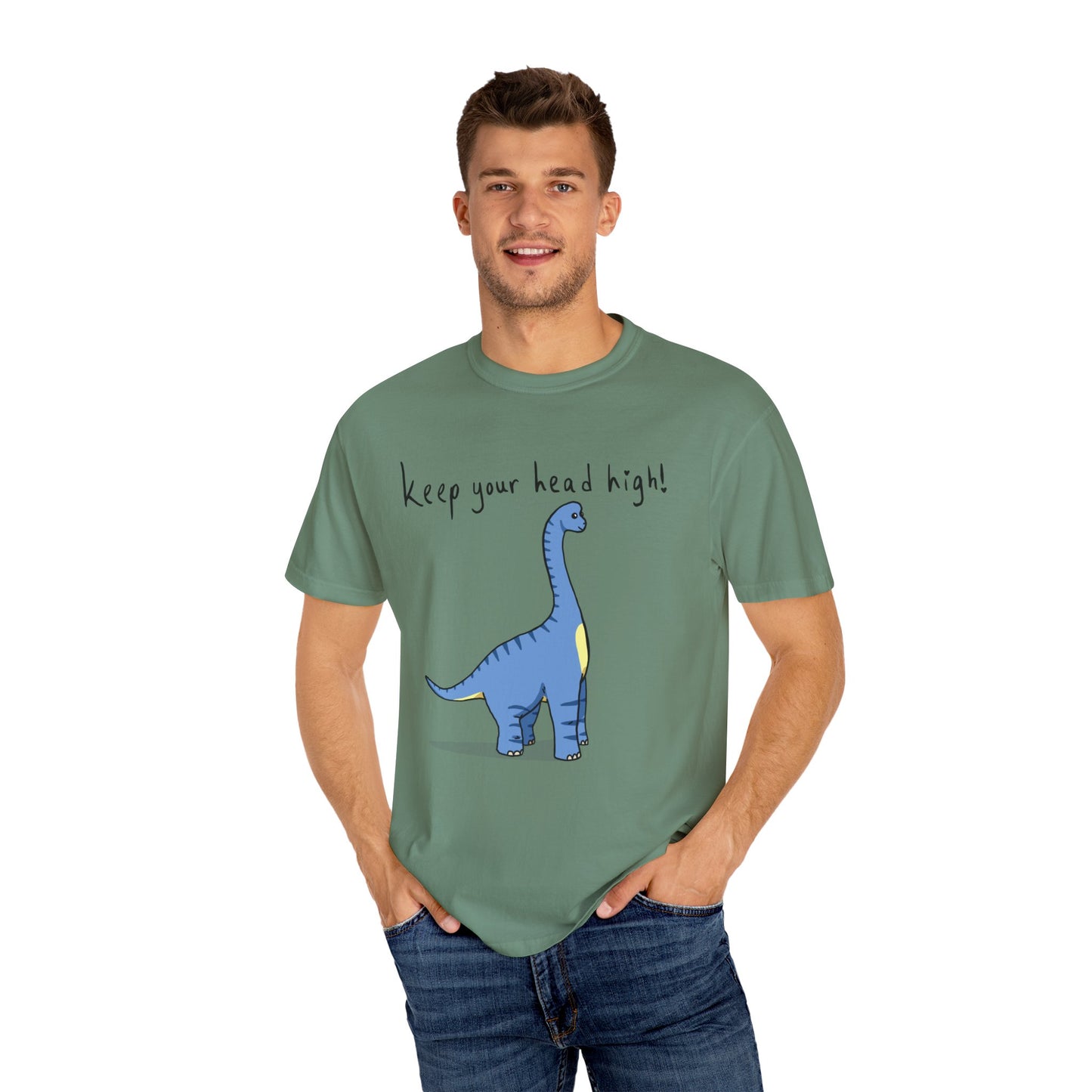 ‘Keep Your Head High’ Billy Brachiosaurus Dinosaur Unisex T-shirt