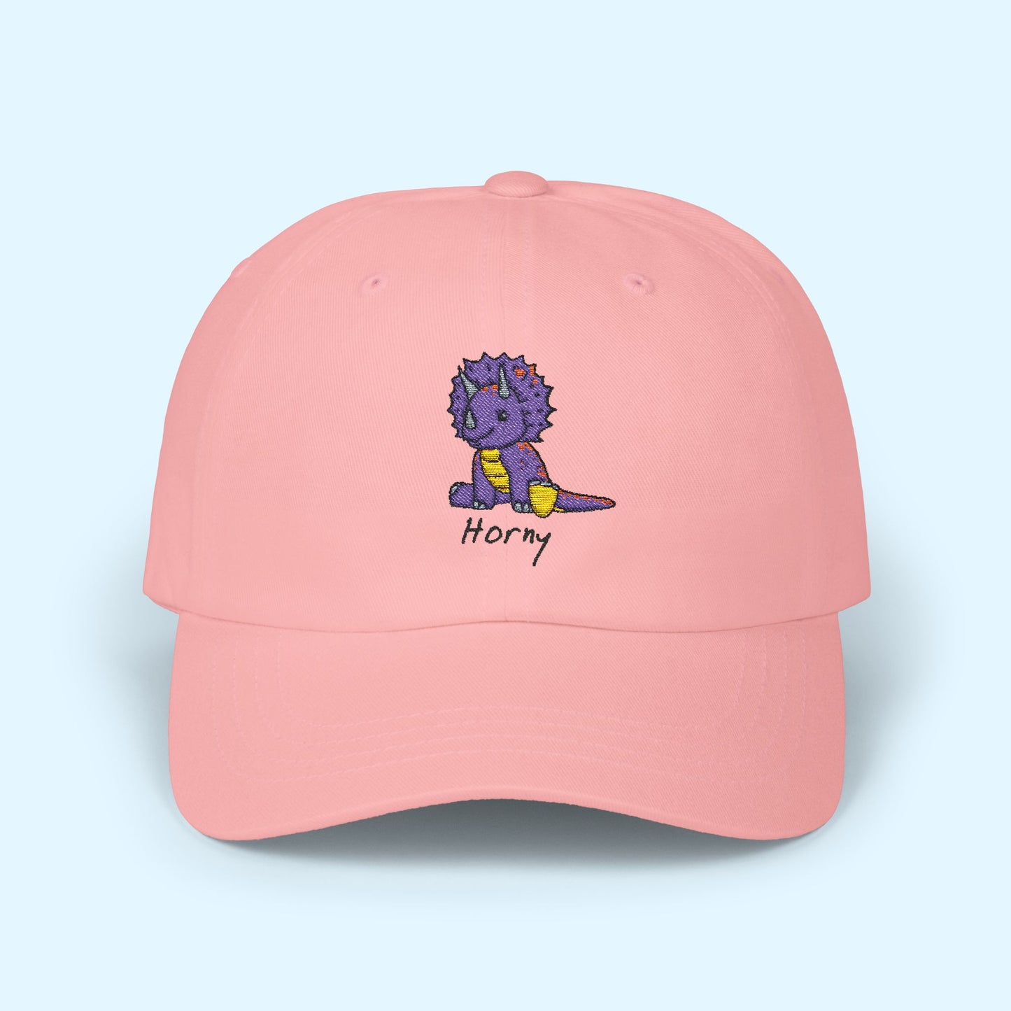 ‘Horny’ Triceratops Classic Dad Cap - Trixie - Light