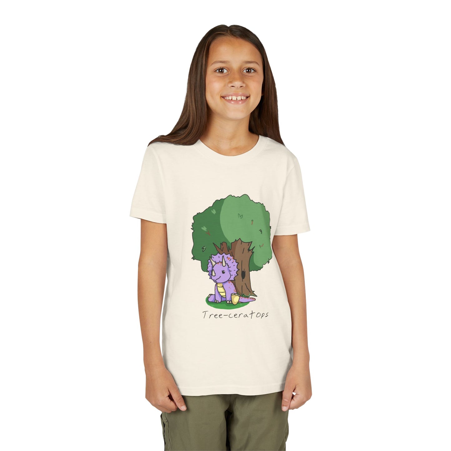 ‘Tree-ceratops’ Trixie Triceratops Dinosaur Youth Tee