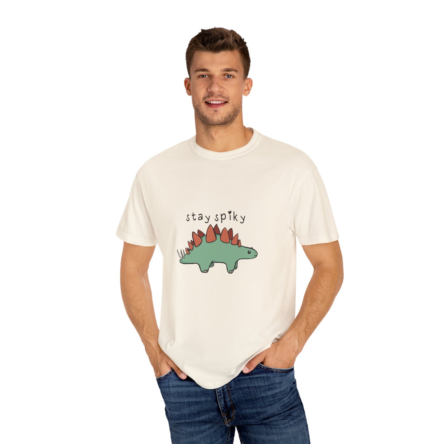 ‘Stay Spiky’ Sammy Stegosaurus Dinosaur Unisex T-Shirt