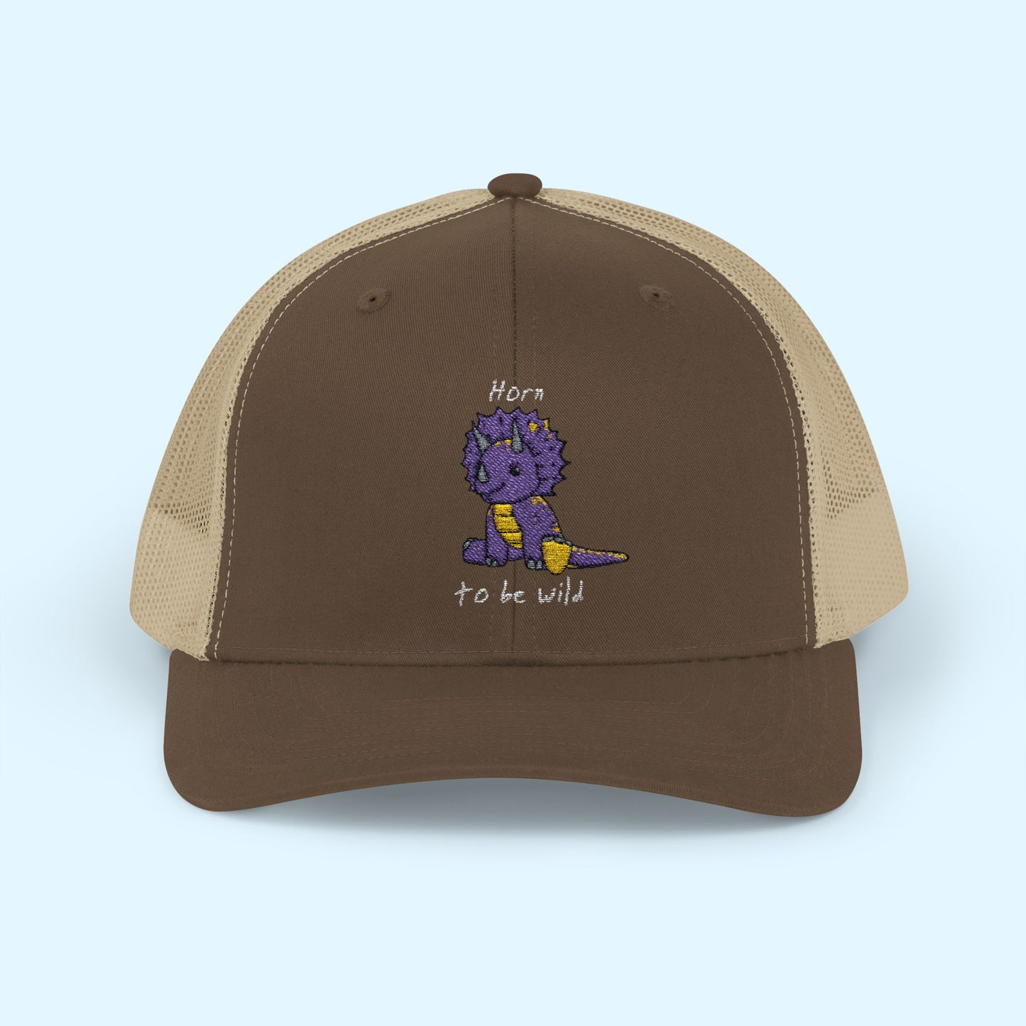 ‘Horn to be Wild’ Triceratops Snapback Trucker Cap - Trixie