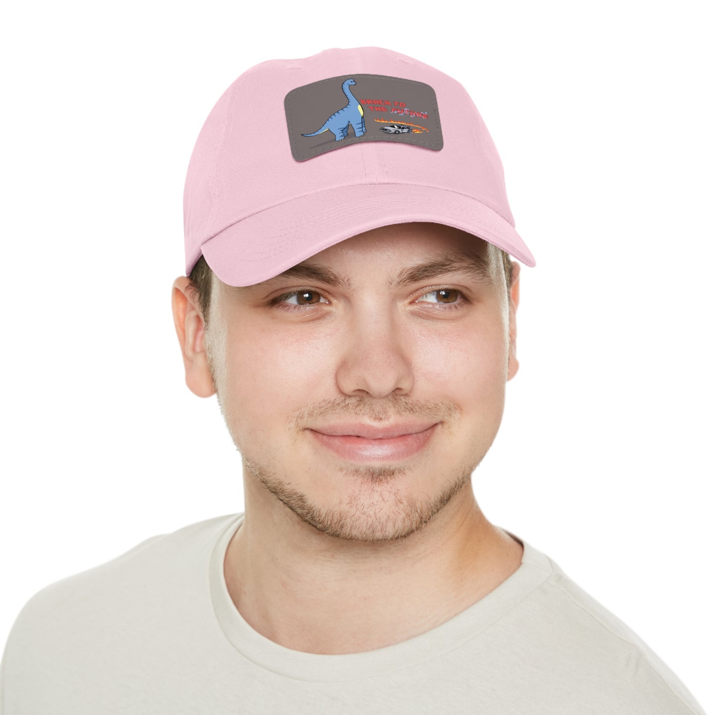 ‘Brach to the Future’ Billy Brachiosaurus Classic Dad Cap with Leather Patch