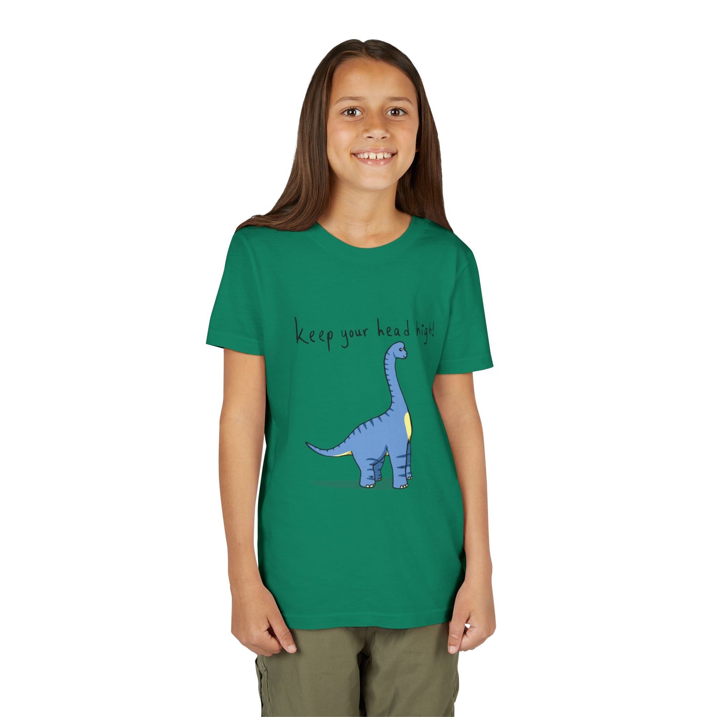 ‘Keep Your Head High’ Billy Brachiosaurus Dinosaur Youth Tee