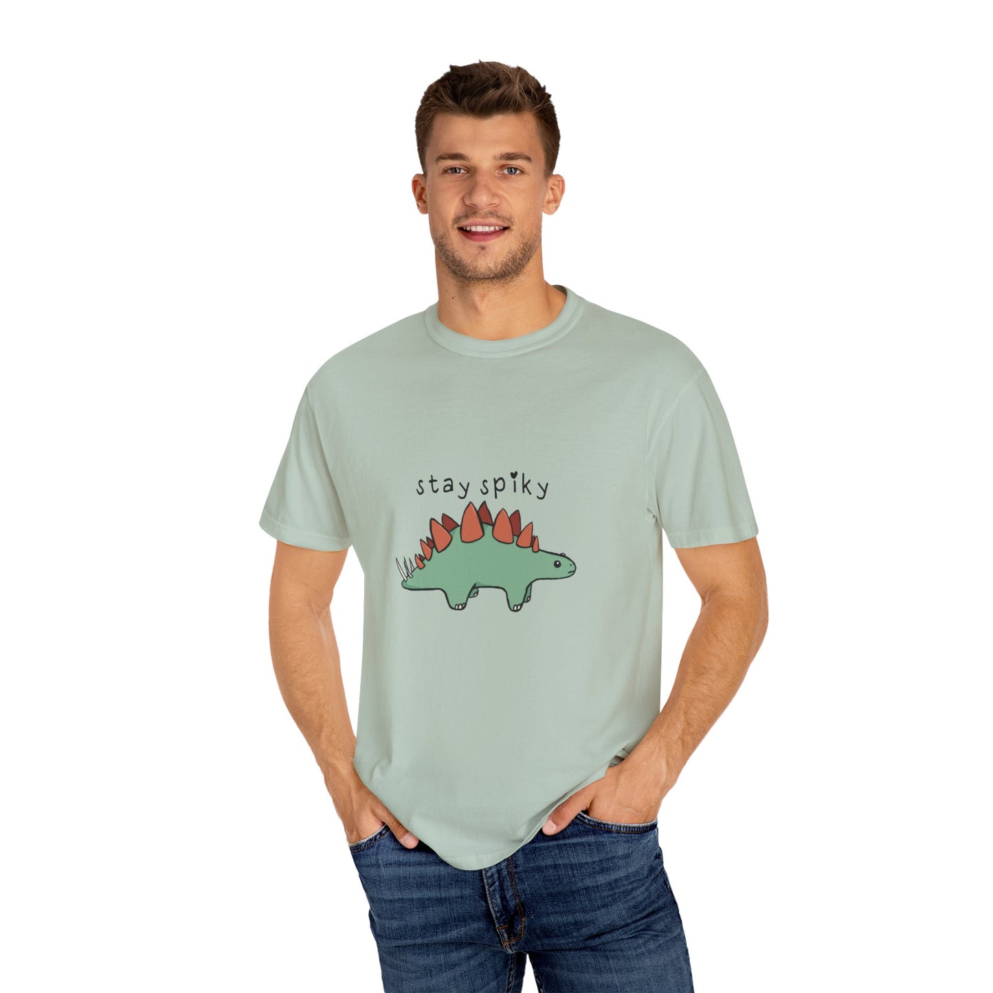 ‘Stay Spiky’ Sammy Stegosaurus Dinosaur Unisex T-Shirt