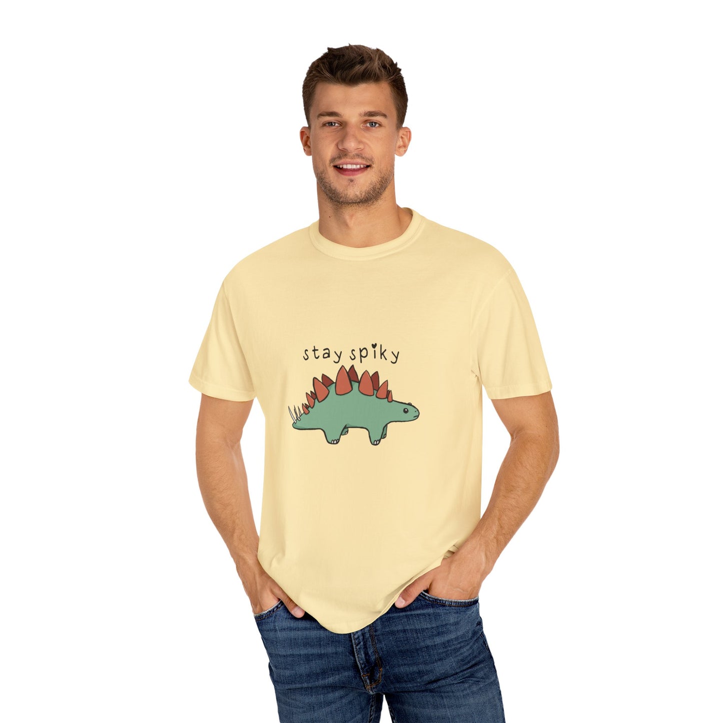 ‘Stay Spiky’ Sammy Stegosaurus Dinosaur Unisex T-Shirt