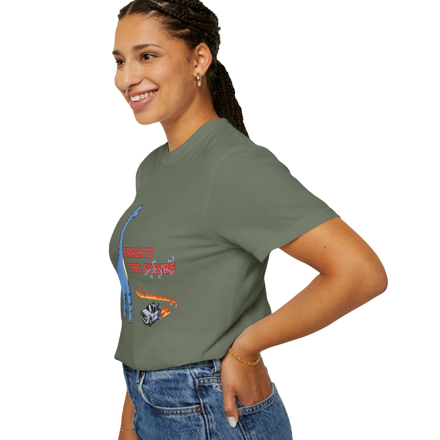 ‘Brach to the Future’ Billy Brachiosaurus Dinosaur Unisex T-shirt