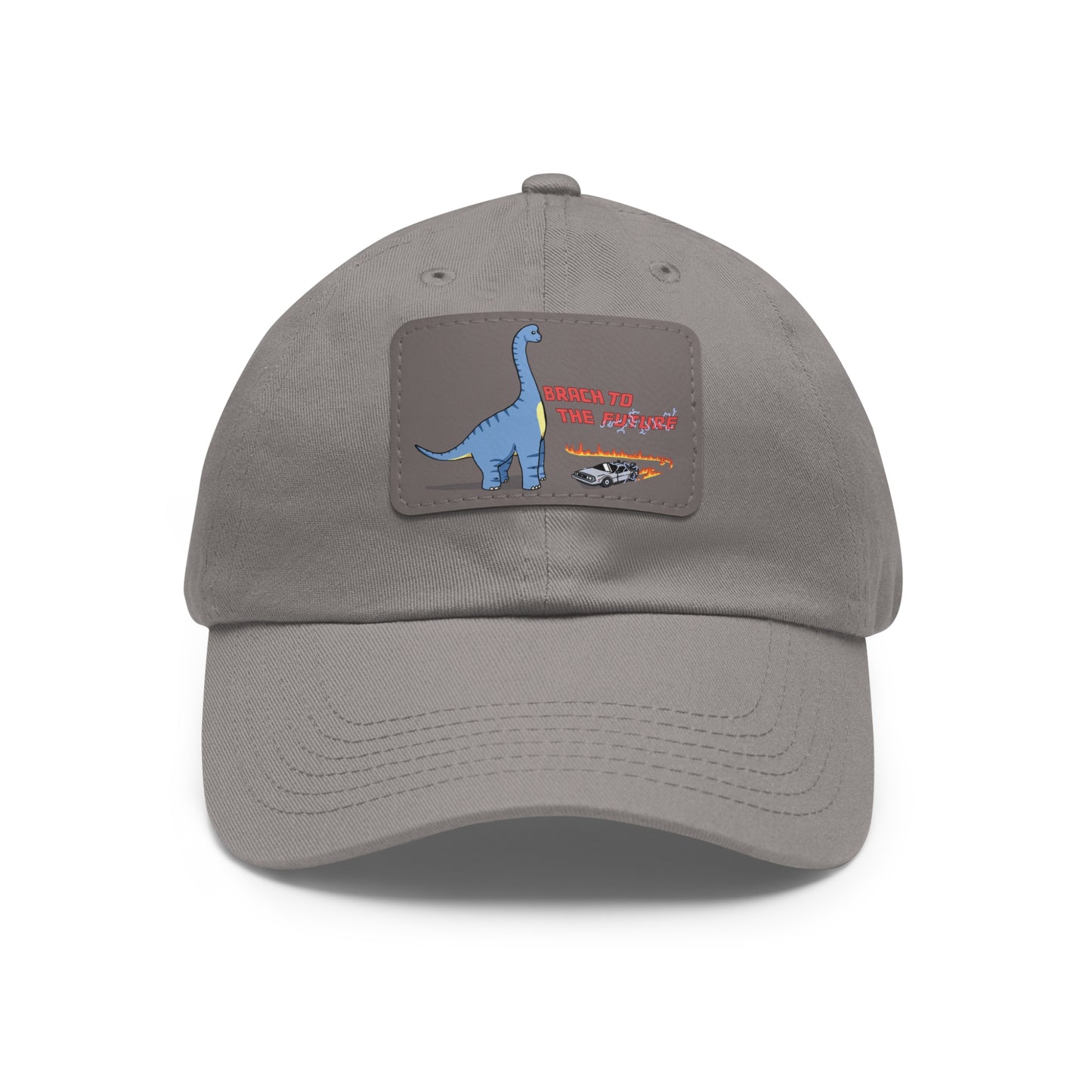 ‘Brach to the Future’ Billy Brachiosaurus Classic Dad Cap with Leather Patch